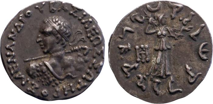 Menander I of Bactria rev