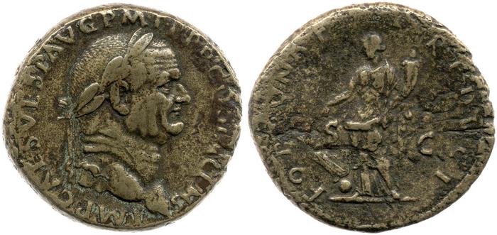 RIC II, Part 1 (second edition) Vespasian 573, реверс, Британский музей
