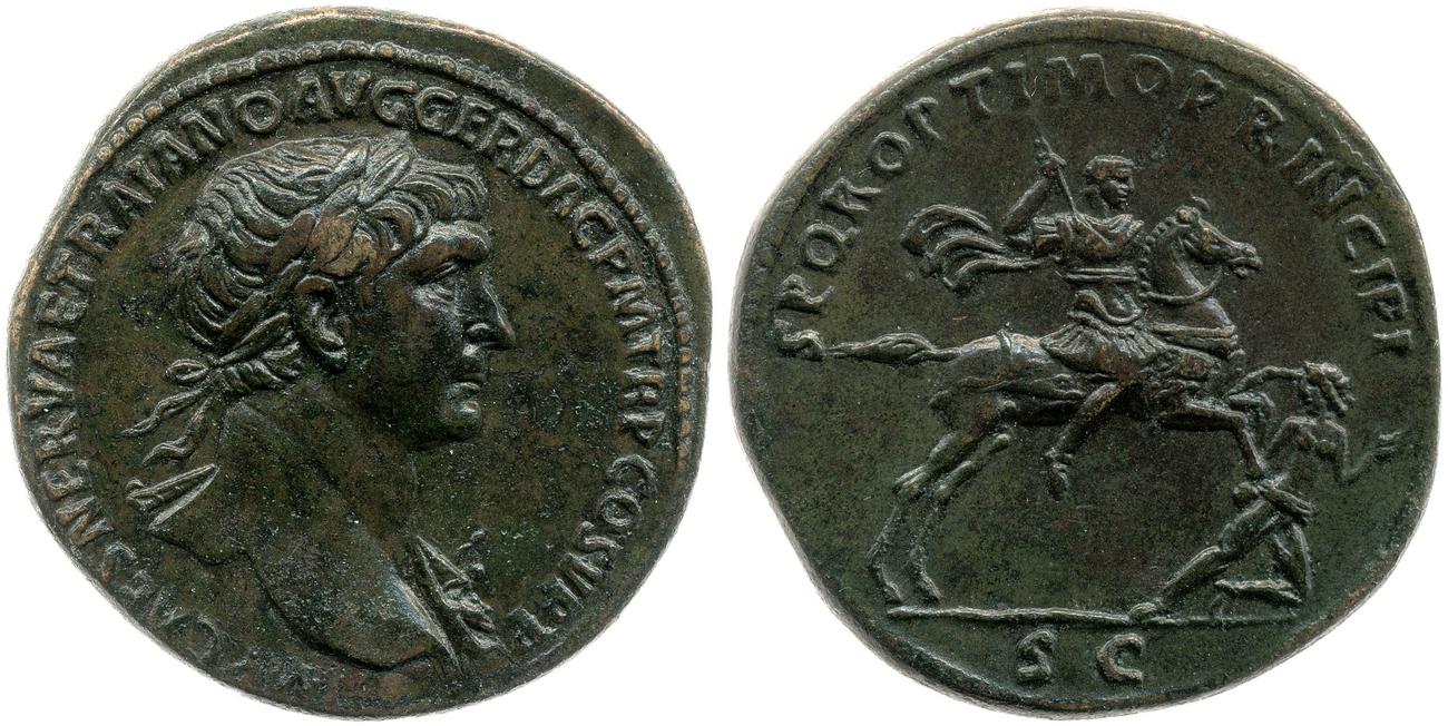 RIC II Trajan 534, аверс, bm