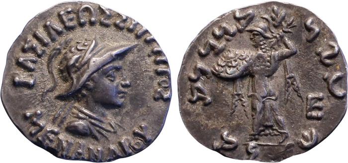 Bactrian and Indo-Greek Coinage Menander I 14.5, Британский музей
