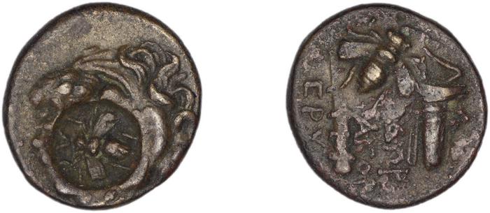 Erythrae Kinns 1980 Period III.2, AE 10, реверс, Британский музей