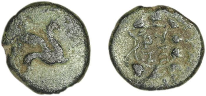 Teos Kinns 1980 Period I.2, AE 9, реверс, Британский музей