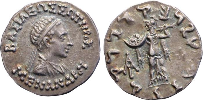 Menander I of Bactria rev