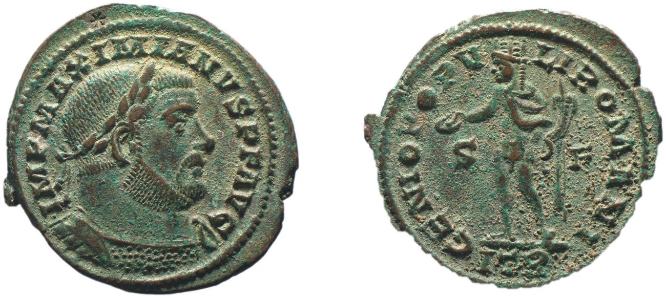 RIC VI Treveri 515b, аверс, Британский музей