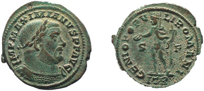 RIC VI Treveri 515b, реверс, Британский музей
