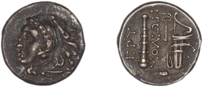Erythrae Kinns 1980 Period III, AR VI, реверс, bm