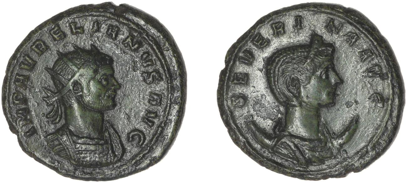 аверс RIC V Aurelian and Severina 2