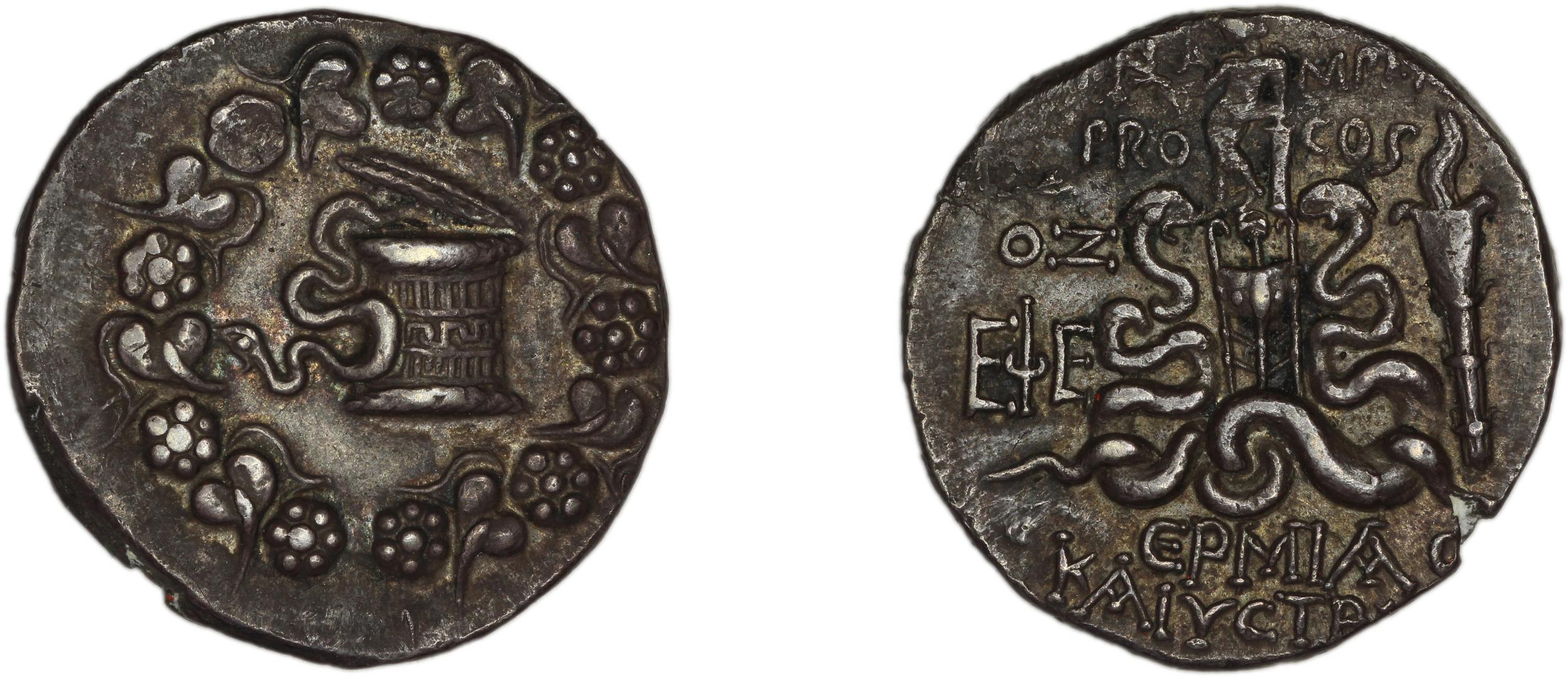 аверс T. Ampius, governor of Asia Ephesus Metcalf 2017 V