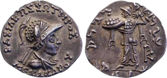 Menander I of Bactria rev