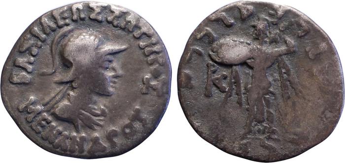 Menander I of Bactria rev