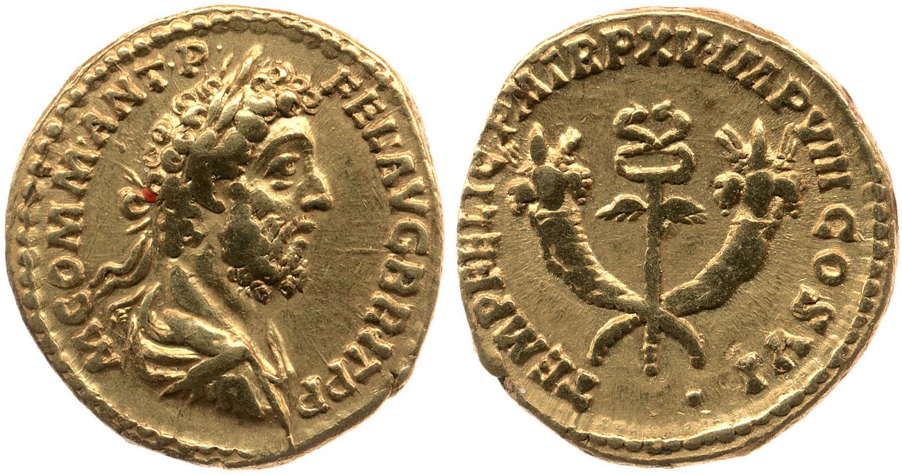 аверс RIC III Commodus 214