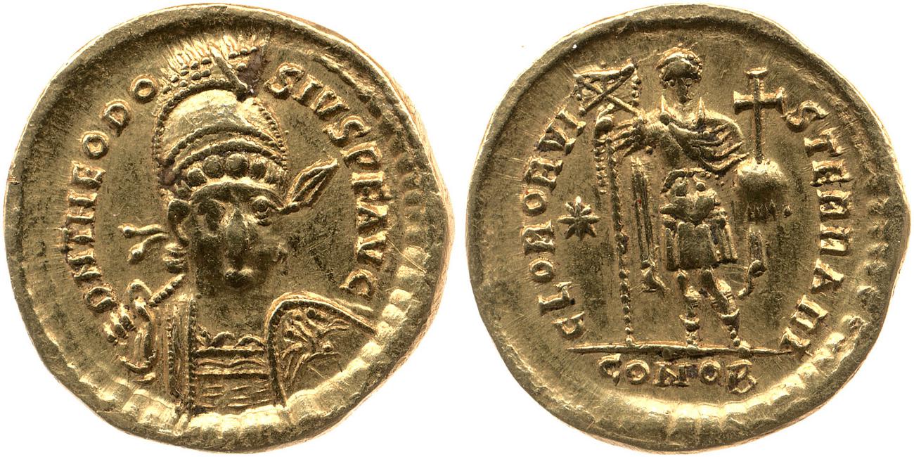 аверс RIC X Theodosius II (East) 252