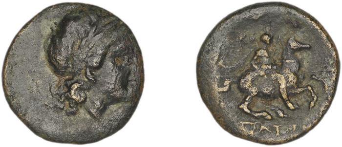 Colophon Kinns 1980 Period II, AE 14, реверс, bm