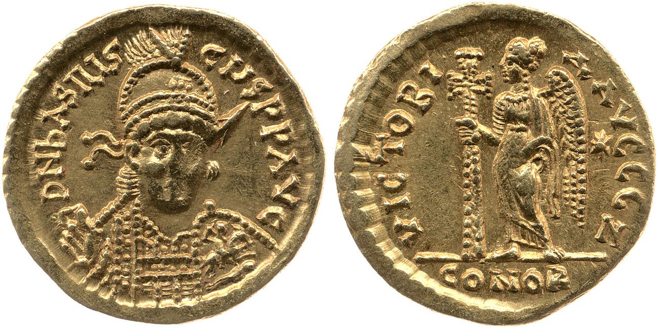RIC X Basiliscus 1003, аверс, bm