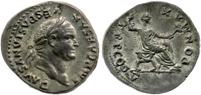 RIC II, Part 1 (second edition) Vespasian 702, реверс, bm