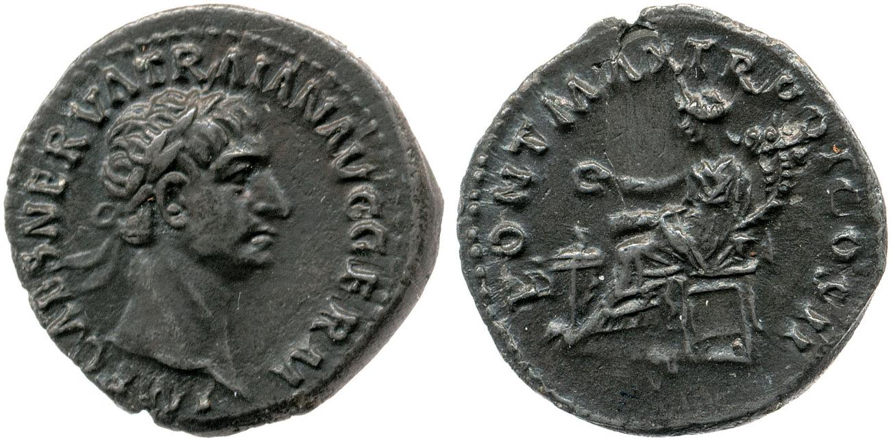 RIC II Trajan 12, аверс, bm