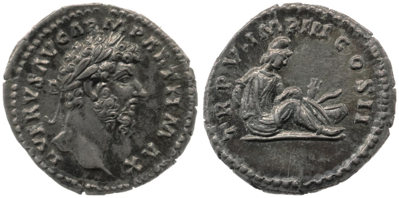 RIC III Marcus Aurelius 540, аверс, Британский музей