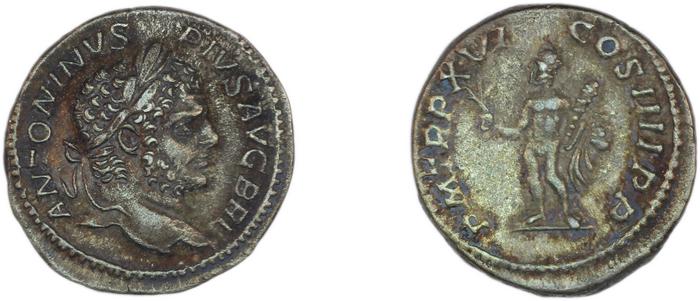 RIC IV Caracalla 206A, реверс, Британский музей