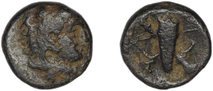 реверс Erythrae Kinns 1980 Period I, AE 4