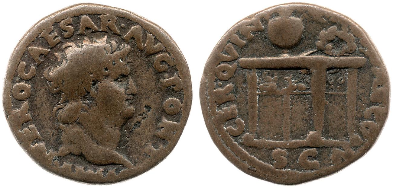 RIC I (second edition) Nero 560, аверс, bm