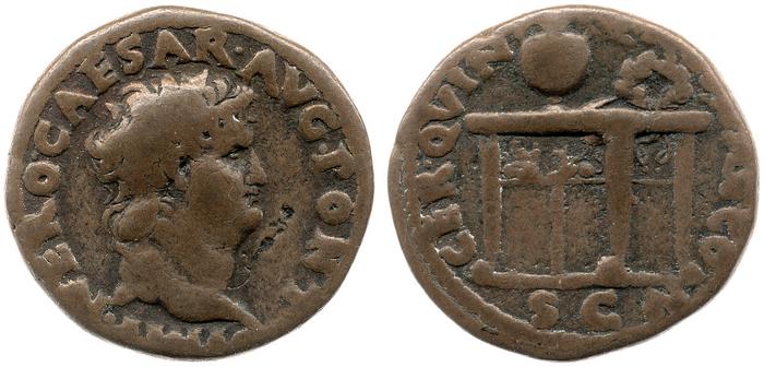 RIC I (second edition) Nero 560, реверс, bm