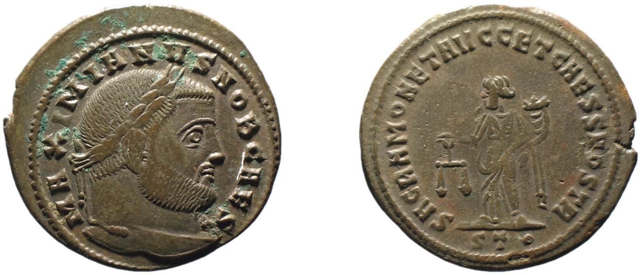 RIC VI Ticinum 46b, аверс, bm