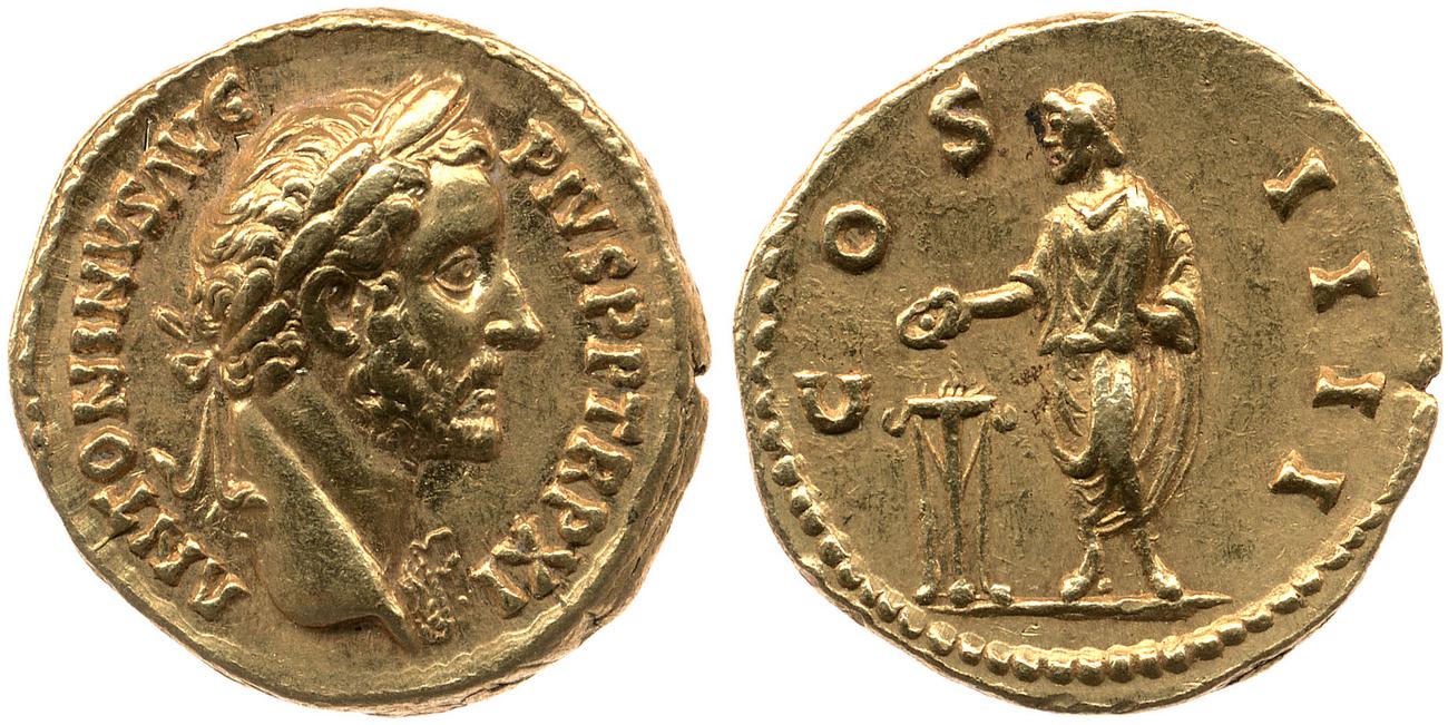 RIC III Antoninus Pius 168, аверс, bm