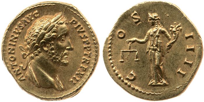 реверс RIC III Antoninus Pius 177e