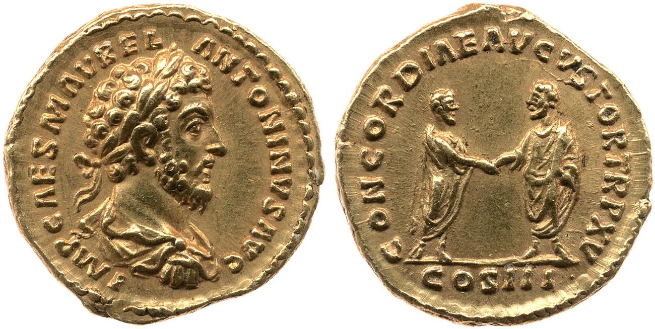 RIC III Marcus Aurelius 11, аверс, bm