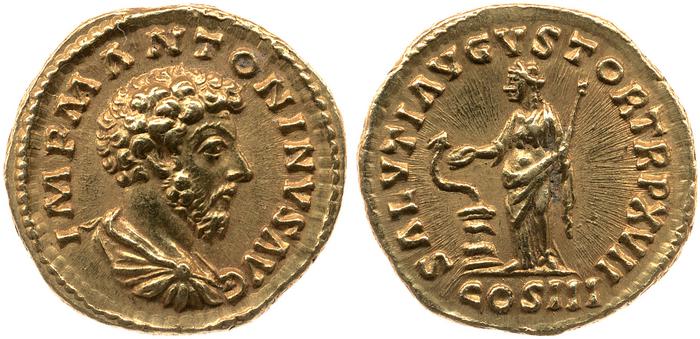 RIC III Marcus Aurelius 77, реверс, Британский музей