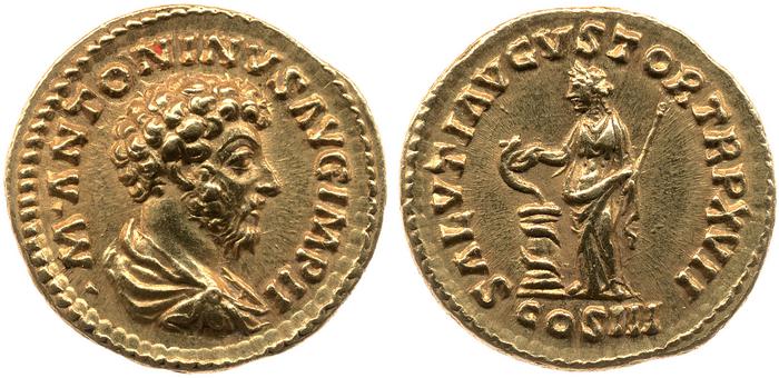 RIC III Marcus Aurelius 77, реверс, Британский музей