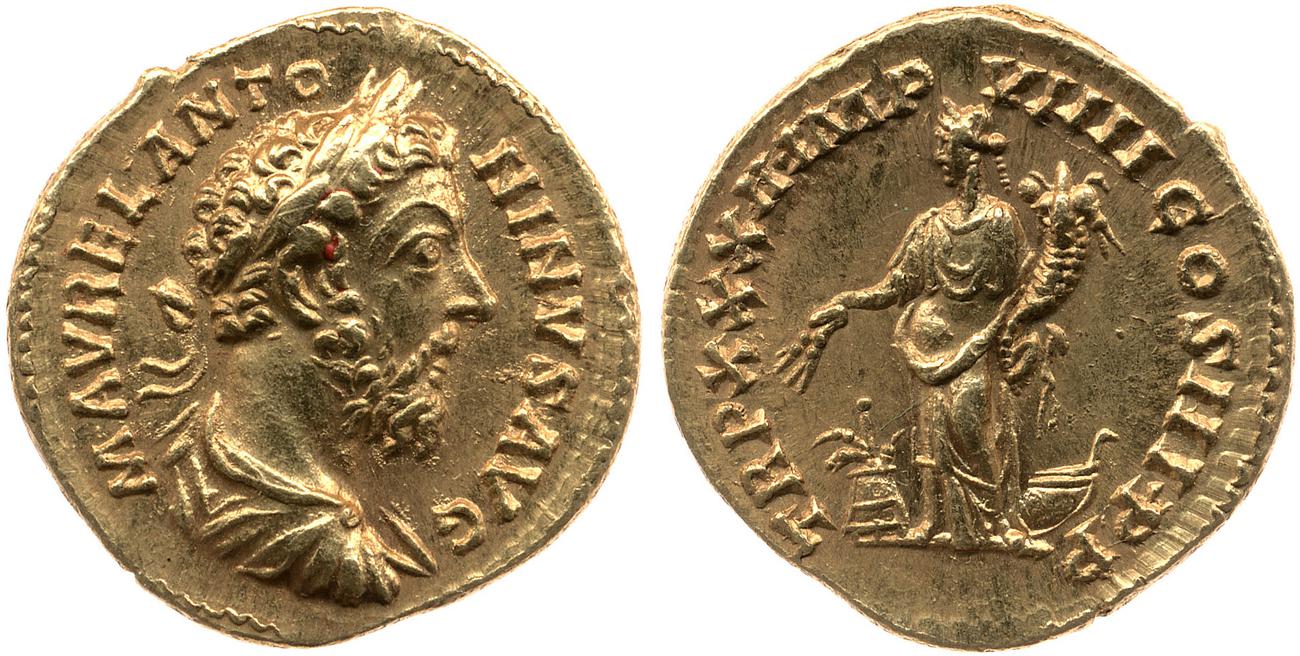 RIC III Marcus Aurelius 389, аверс, Британский музей