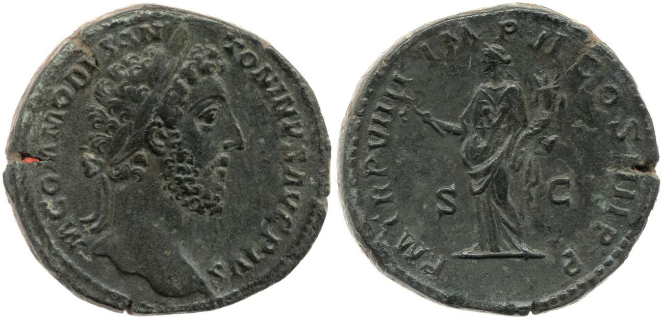 RIC III Commodus 402, аверс, Британский музей