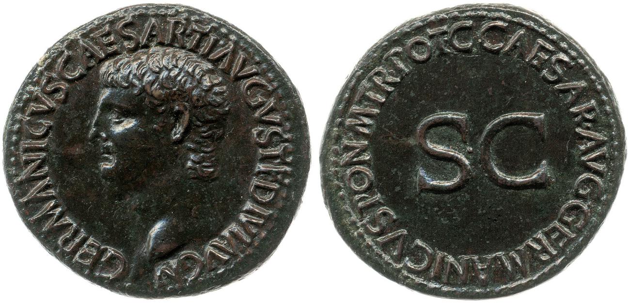 RIC I (second edition) Gaius/Caligula 35, аверс, bm