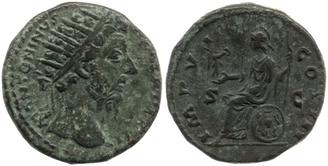 аверс RIC III Marcus Aurelius 1035
