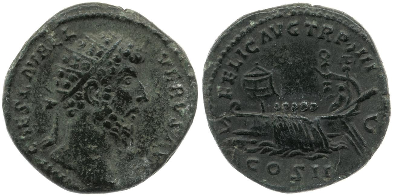 аверс RIC III Marcus Aurelius 1329