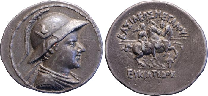 obverse Bactrian and Indo-Greek Coinage Eucratides I 6.3