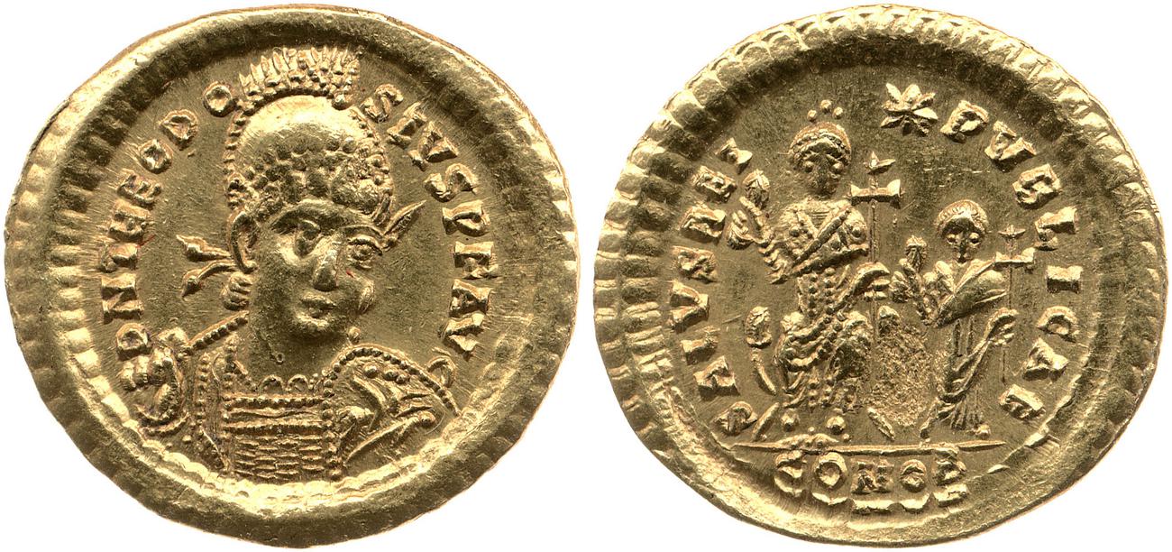 аверс RIC X Theodosius II (East) 233