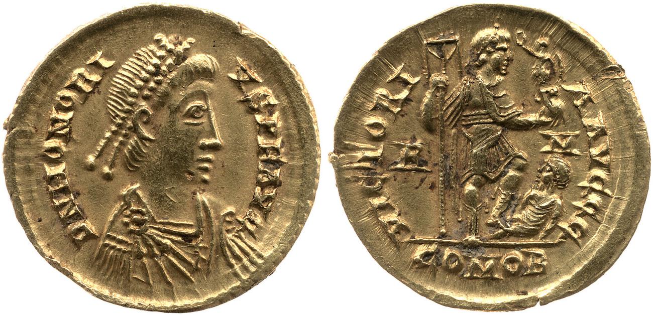 аверс RIC X Honorius 1254