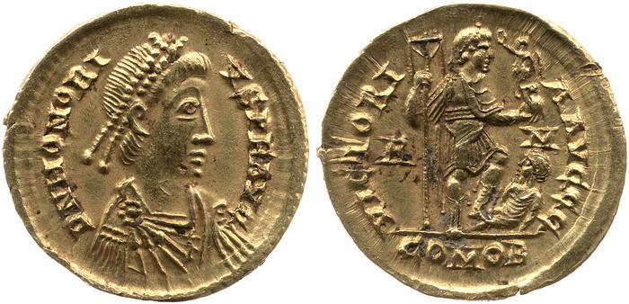 реверс RIC X Honorius 1254