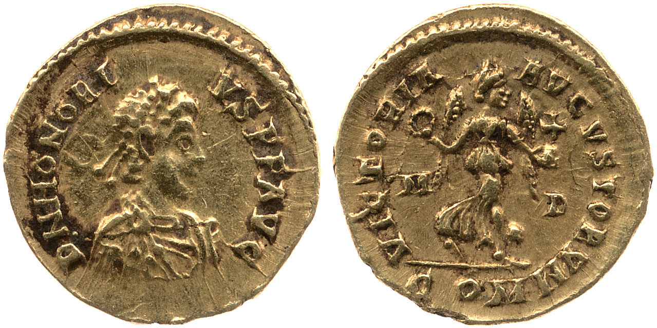 аверс RIC X Honorius 1215