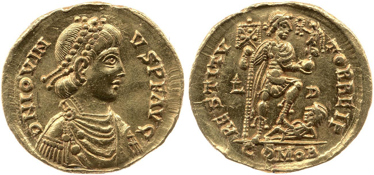 аверс RIC X Jovinus 1705