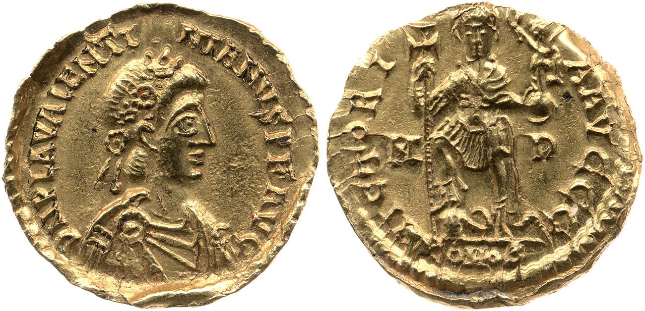 аверс RIC X Valentinian III 2025