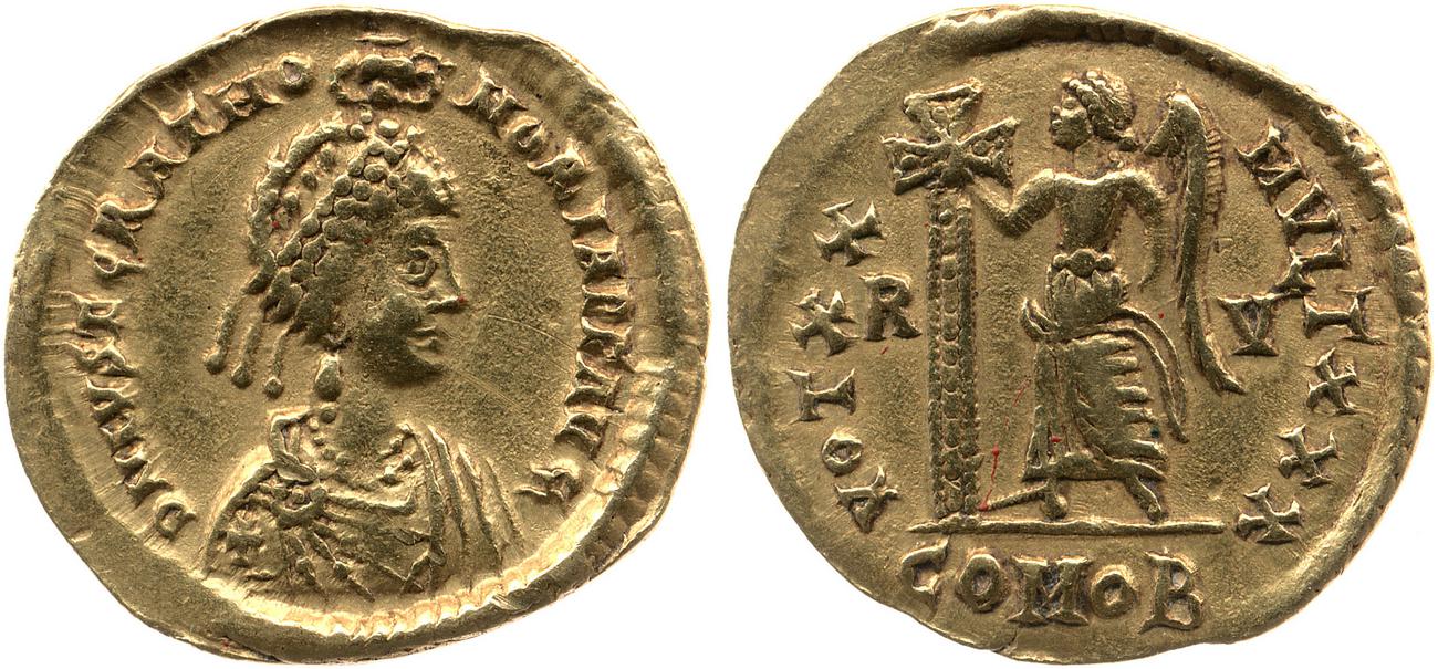 аверс RIC X Valentinian III 2021