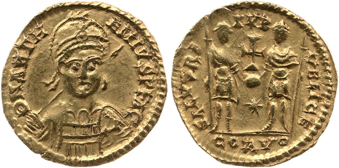 аверс RIC X Anthemius 2873