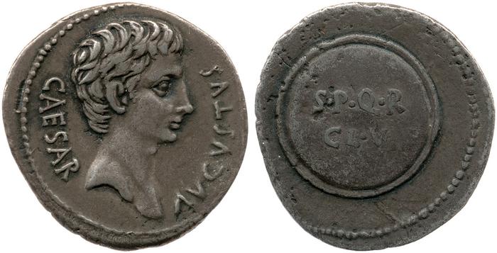 RIC I (second edition) Augustus 42A, реверс, bm