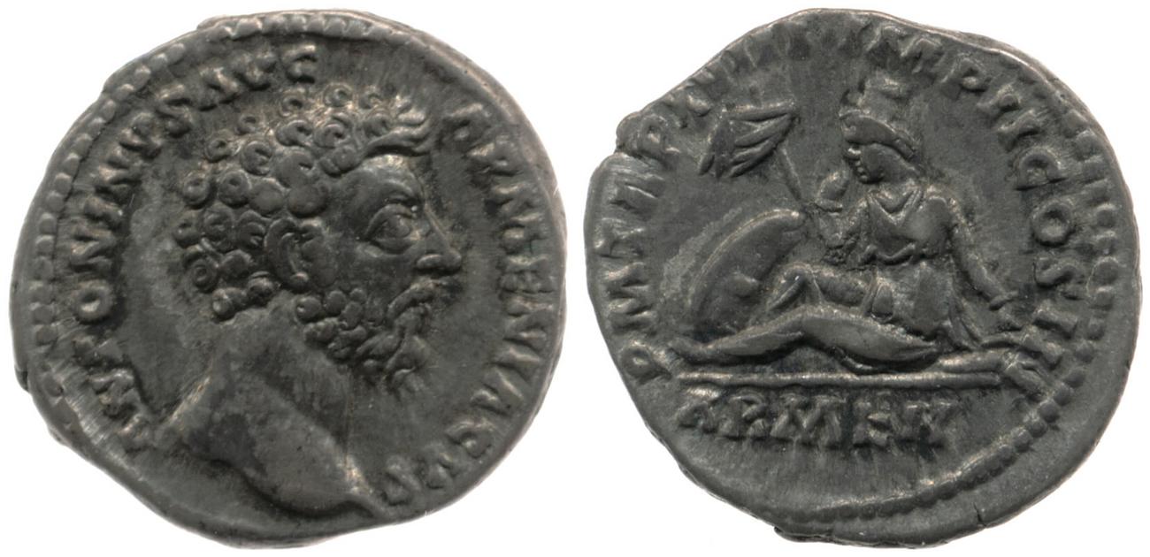 RIC III Marcus Aurelius 80, аверс, Британский музей