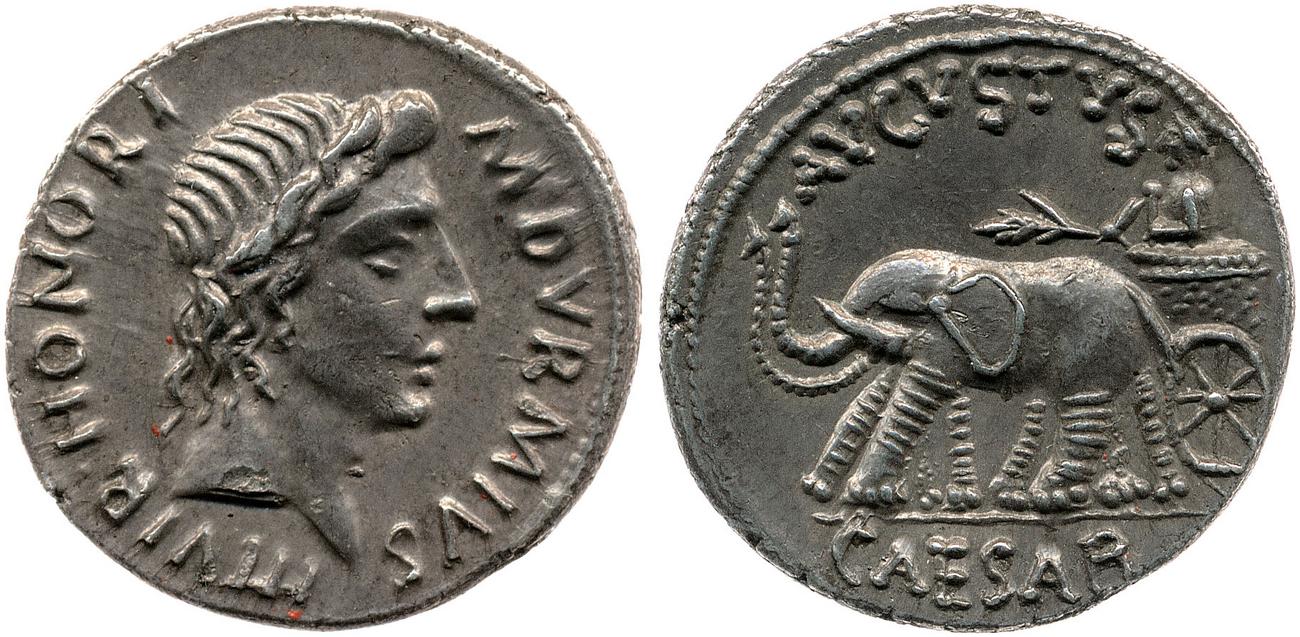 RIC I (second edition) Augustus 311, obverse, bm