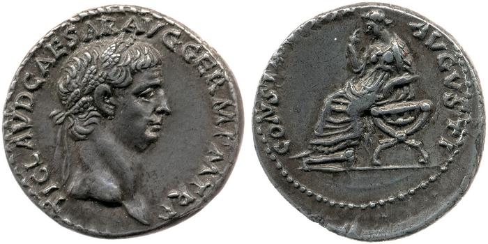 RIC I (second edition) Claudius 14, реверс, bm
