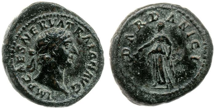 RIC II Trajan 704, реверс, Британский музей